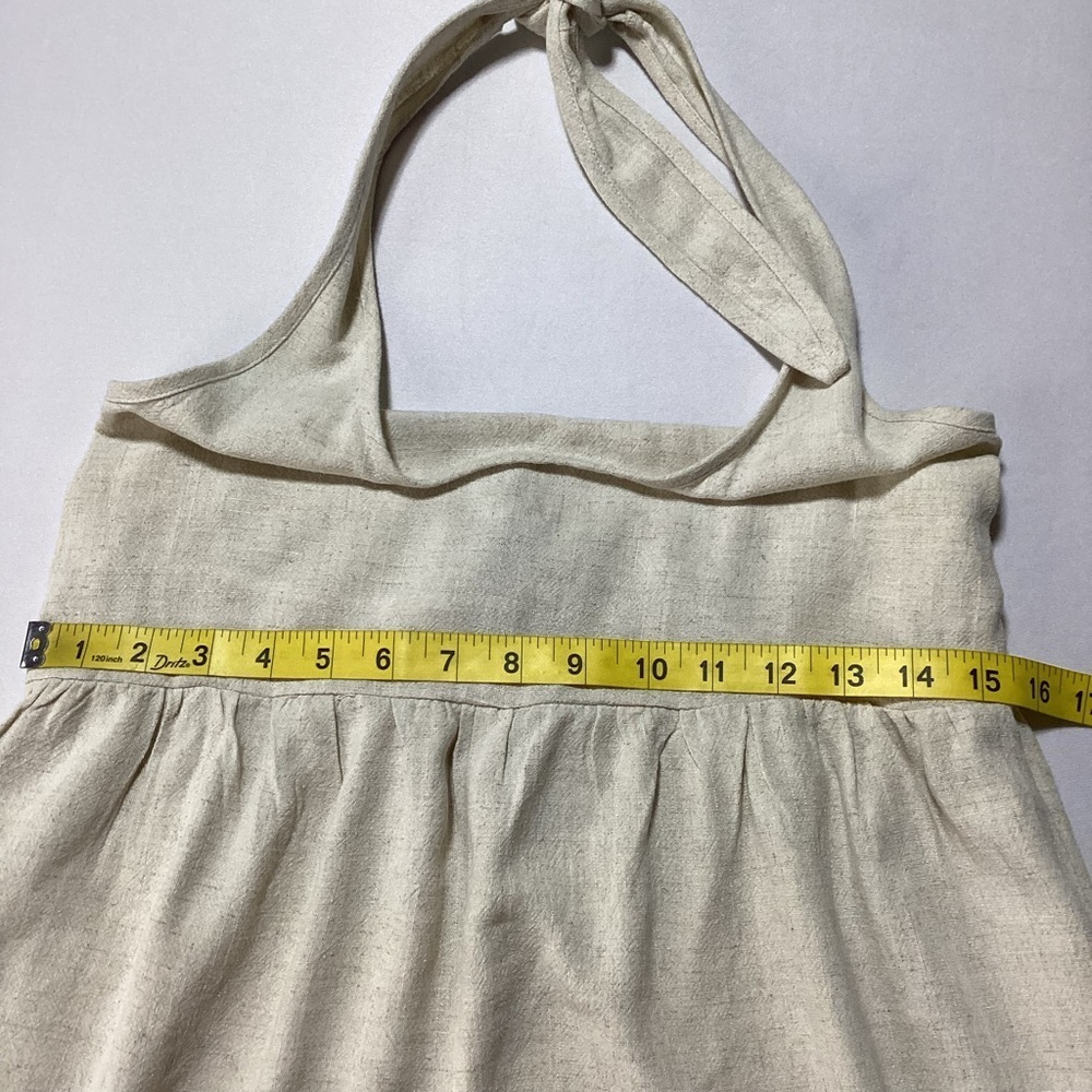 Princess Polly Beige Viscose/Linen Halter Romper - Picture 12 of 12
